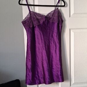 Purple Lace Trim Lingerie